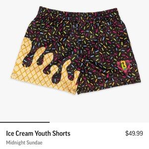 Midnight Sundae Sprinkle Kids Shorts - Black and Yellow